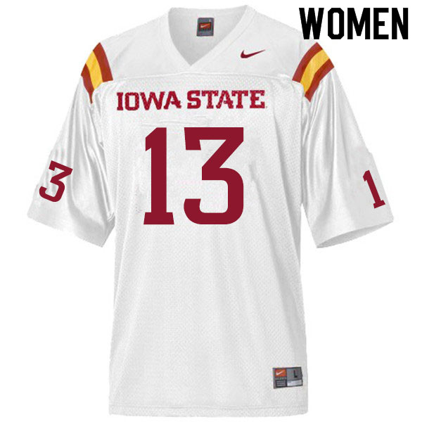 Iowa State Cyclones Women's #13 Tayvonn Kyle Nike NCAA Authentic White College Stitched Football Jersey LS42G42BU